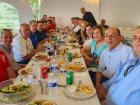 Church leader with first responders at St Demetrios Greek Fest in Elmhurst Church leader with first responders at St Demetrios Greek Fest in Elmhurst