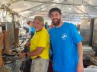 Friendly volunteers at the St. Nectarios Greek Fest in Palatine