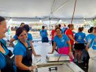 Friendly volunteers at the St. Nectarios Greek Fest in Palatine