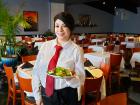 Friendly server at Thassos Greek Restaurant in Palos Hills Friendly server at Thassos Greek Restaurant in Palos Hills