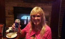 Customer enjoying dinner at Anyway's Pub & Restaurant in Oakbrook