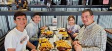 Family enjoying lunch at Billy Boy's Restaurant in Chicago Ridge