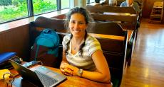 Customer enjoying a relaxing lunch at Billy's Pancake House in Palatine