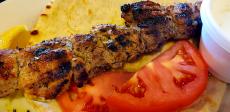 The famous Chicken Souvlaki at Charkie's Restaurant in Carol Stream