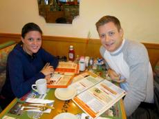Couple enjoying lunch at Christy's Restaurant & Pancake House in Wood Dale