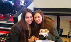 Friends enjoying lunch at Craving Gyros in Lake Zurich