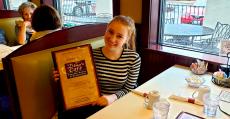 Customer enjoying lunch at Dino's Cafe in Bloomingdale