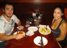 Couple enjoying breakfast at Eggs Inc. Cafe in Bolingbrook