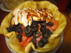 The famous Taco Salad with grilled chicken at Franksville Restaurant in Chicago 