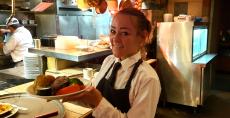 Friendly server at Jameson's Charhouse in Arlington Heights
