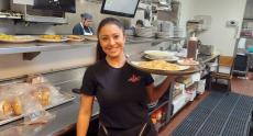 Friendly server at the new Maple Butter Cafe in Plainfield