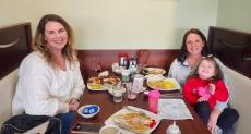 Family enjoying breakfast at Maple Butter Cafe in Plainfield Family enjoying breakfast at Maple Butter Cafe in Plainfield