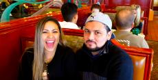 Couple enjoying breakfast at Omega Restaurant & Pancake House in Downers Grove