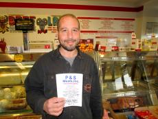 Friendly manager at P & S Meats in Chicago