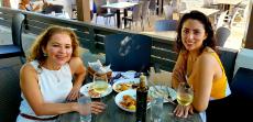 Friends enjoying lunch at Plateia Mediterranean Kitchen & Bar in Des Plaines Friends enjoying lunch at Plateia Mediterranean Kitchen & Bar in Des Plaines