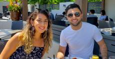 Enjoying lunch on the patio at Plateia Mediterranean Kitchen Des Plaines