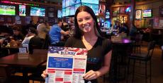 Friendly server at Rookie's All American Pub & Grill in Hoffman Estates Friendly server at Rookie's All American Pub & Grill in Hoffman Estates