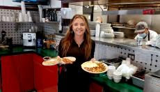 Friendly server at The Canteen Restaurant in Barrington